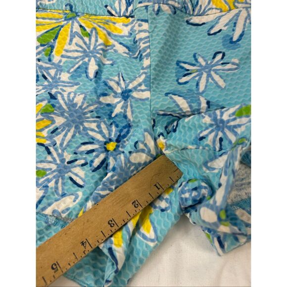 Lily Pulitzer Blue Yellow daisy shorts size 4 - Picture 9 of 10